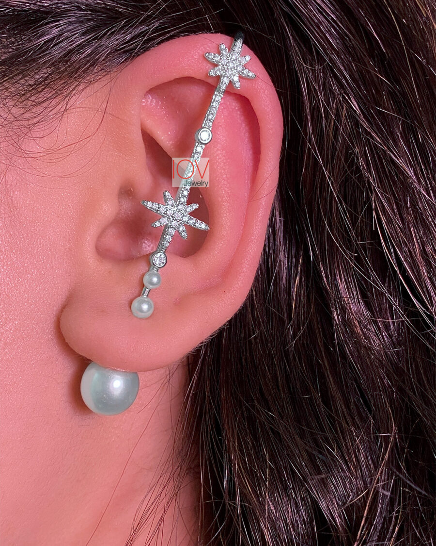 stars bar earring.