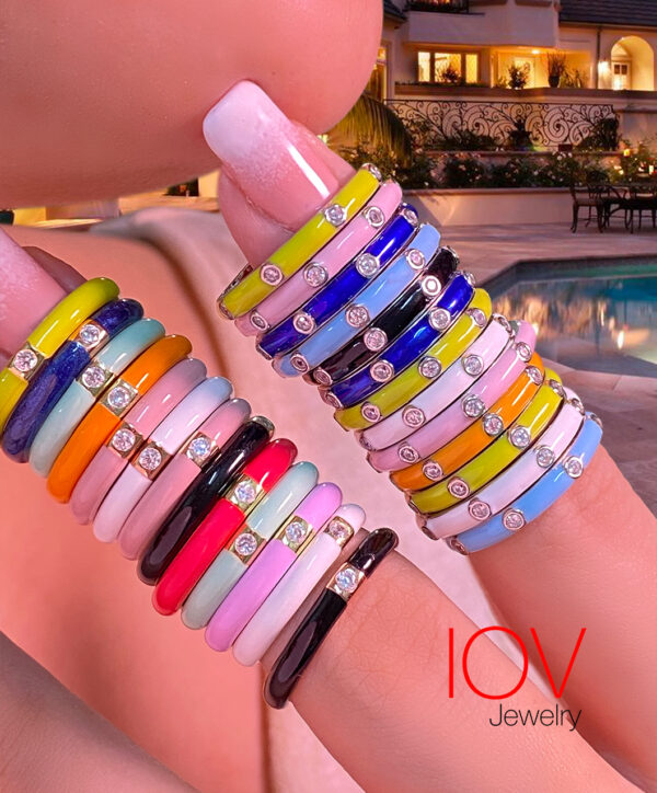 925 enamel bands.