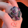 fancy multicolored dome shape ring.
