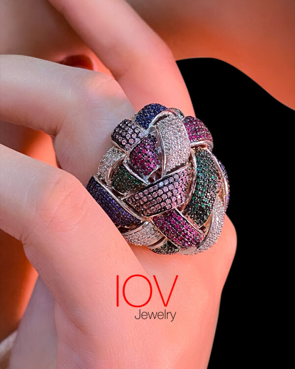 fancy multicolored dome shape ring.