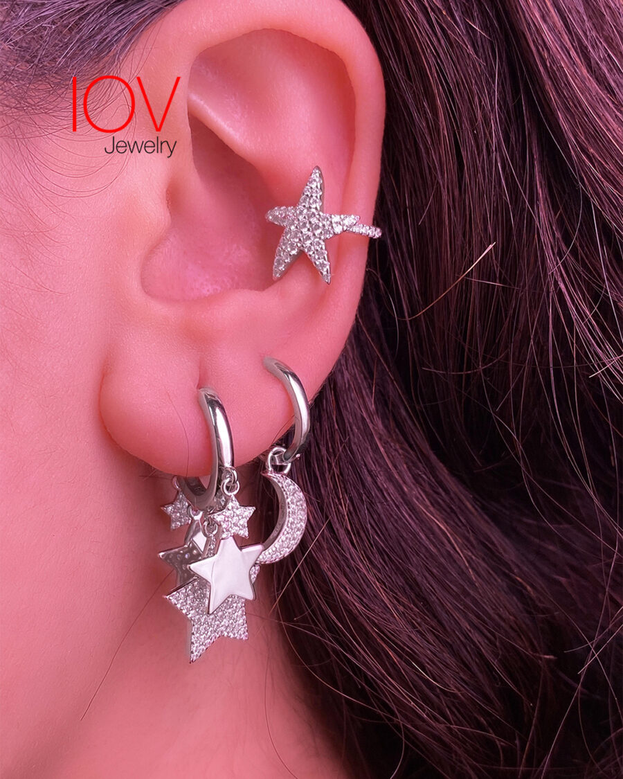 Dangling stars hoops. - Image 2