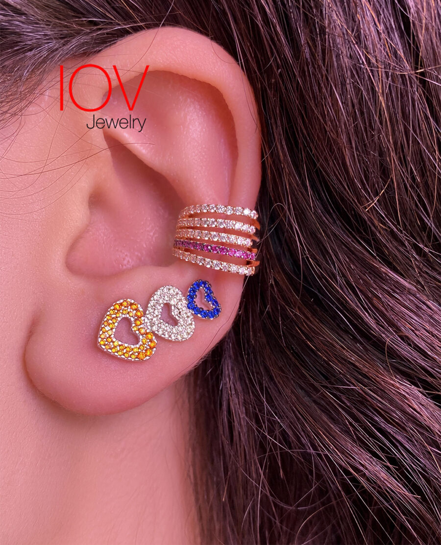 Rosegold multi-lines earcuff. - Image 2