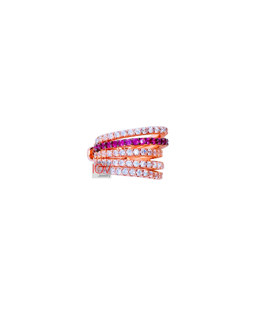 Rosegold multi-lines earcuff.