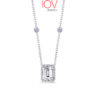 rectangular diamond style necklace.