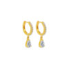 drop shape hoops earrings.
