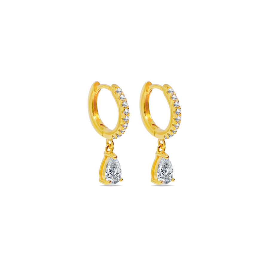 drop shape hoops earrings.