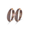 colorful rosegold big hoops