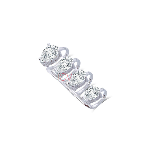single earcuff with four pear shaped stones.