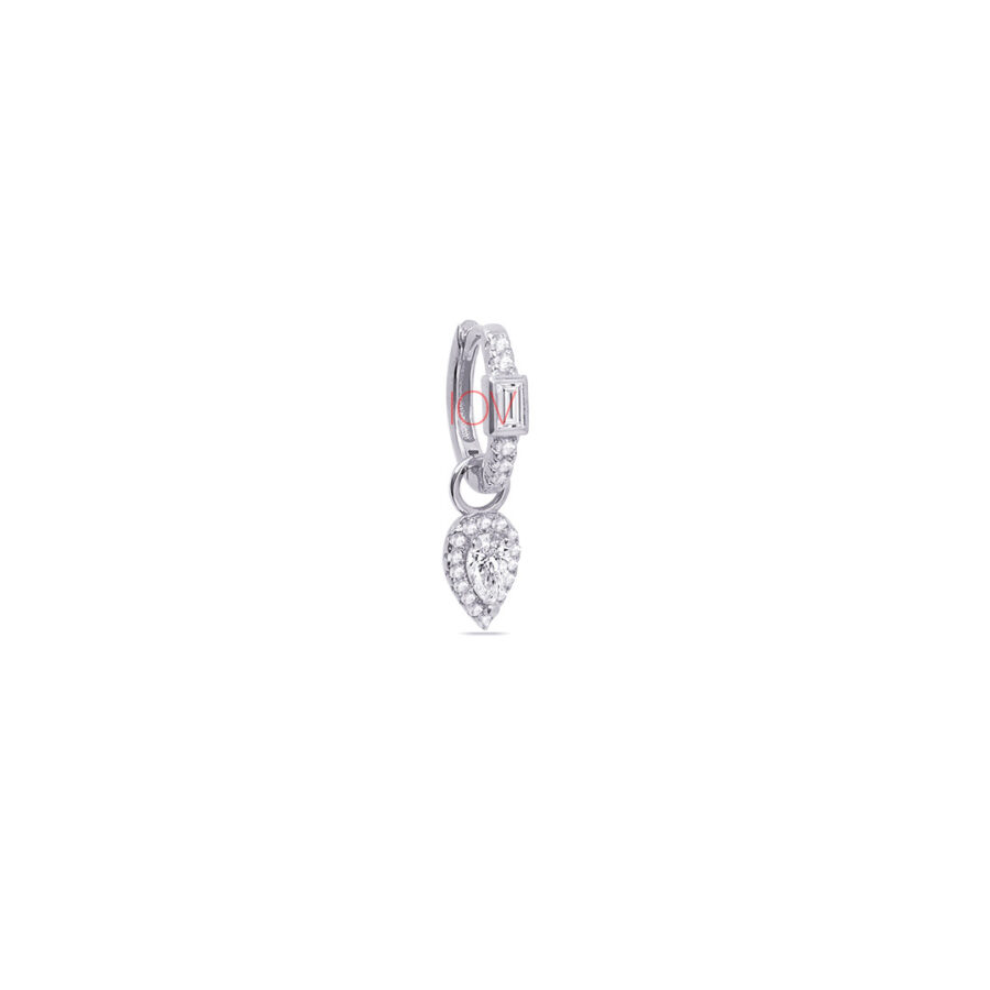 hoops with removable dangling pear shape. - Image 3