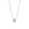 emerald cut diamond style necklace.