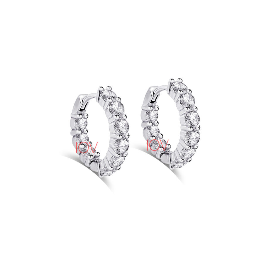 diamond style hoops earrings.