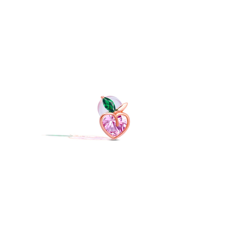 Apple shape stud earring.