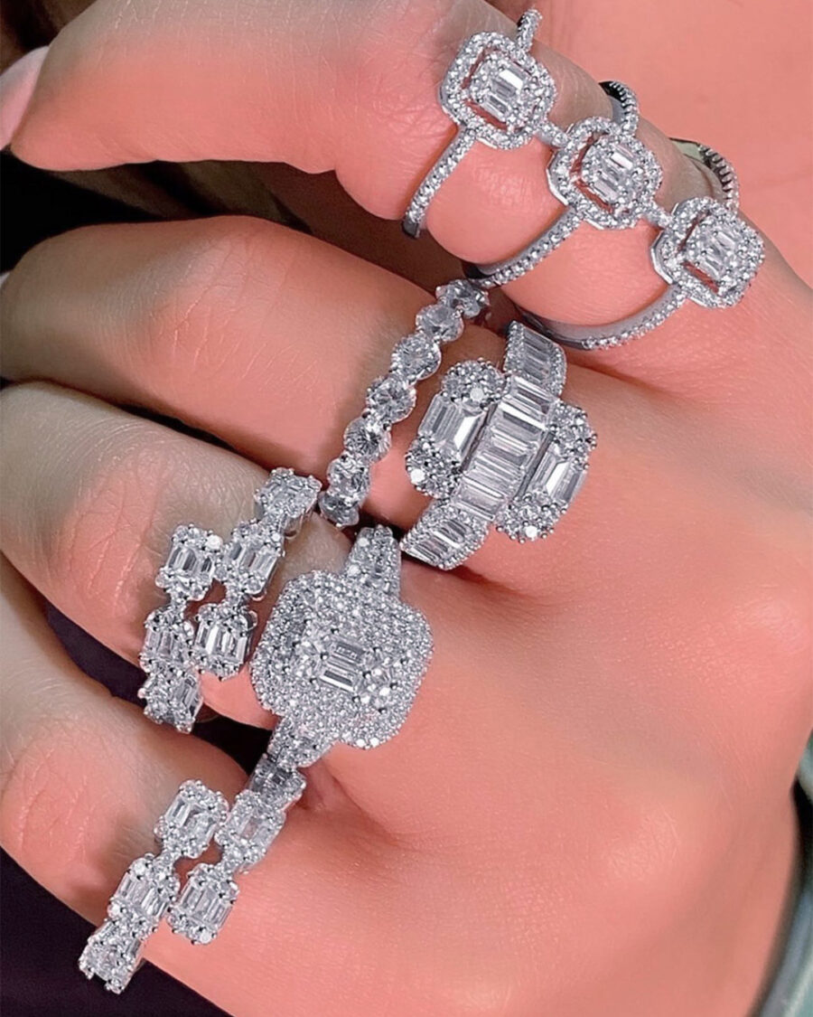 luxury diamond style ring. - Image 2