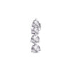 four graduated stones stud earring.