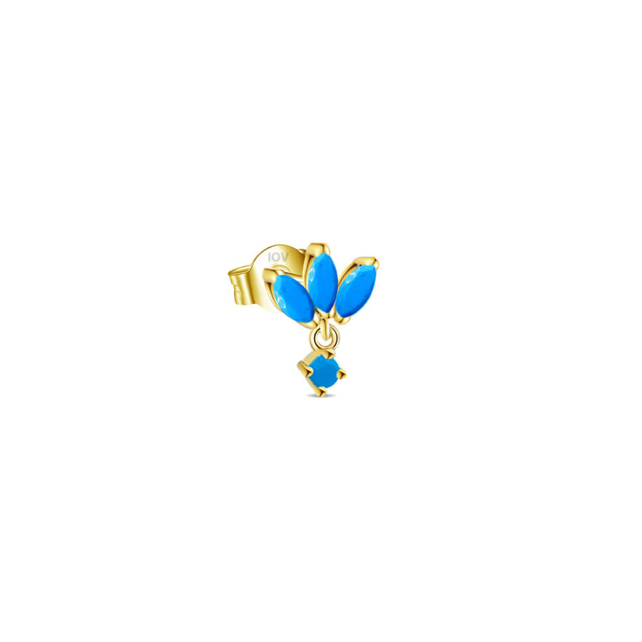 turquoise marquise stones stud earring.