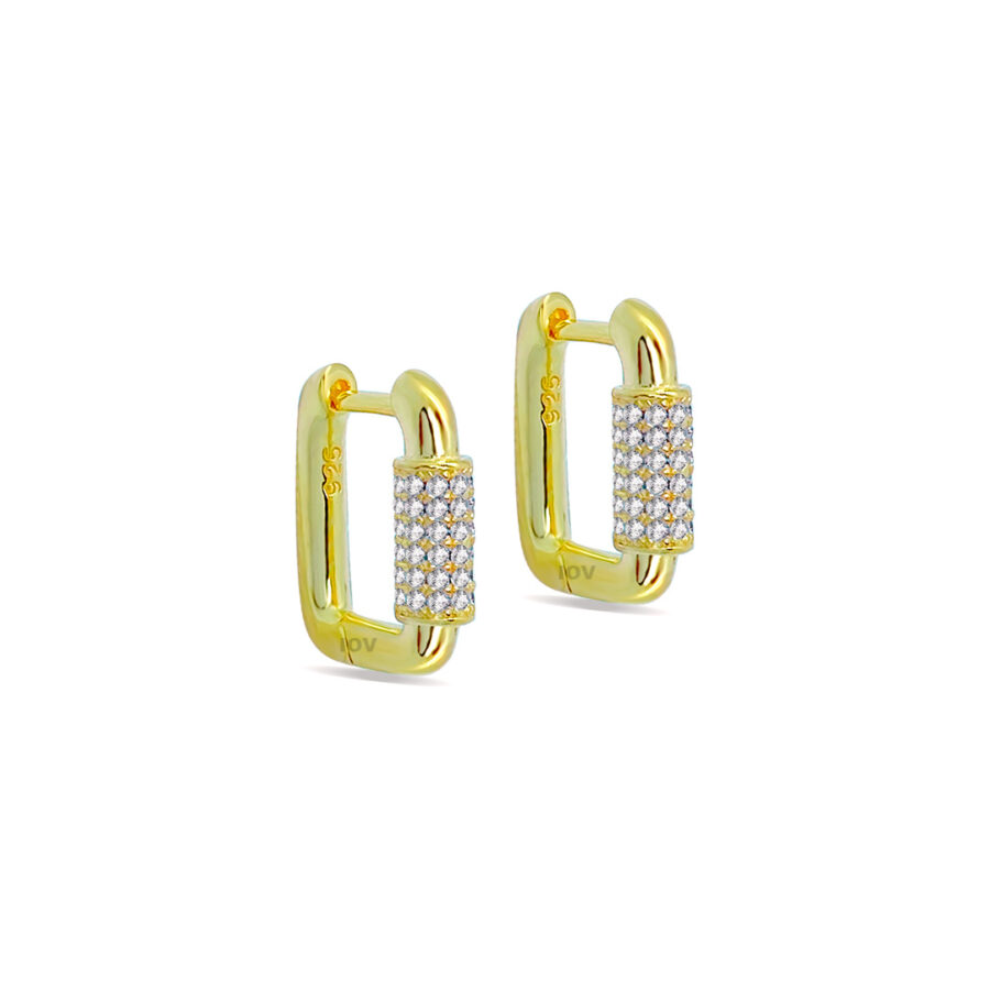 rectangular shape clip-on earrings.