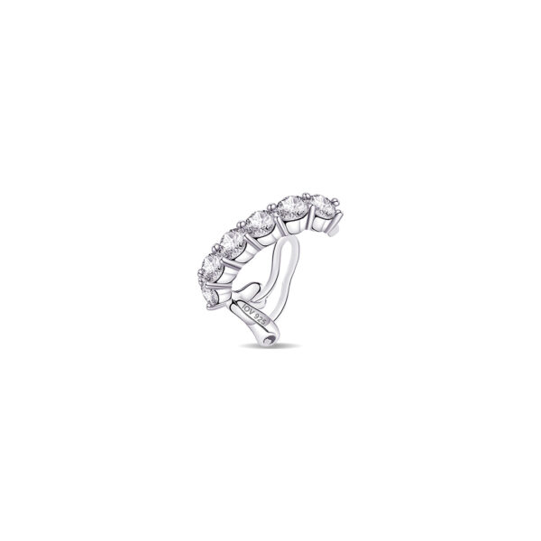 round stones diamond style earcuff.
