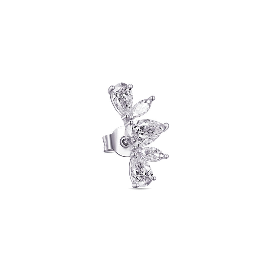 Marquise and pear shapes stud earring.