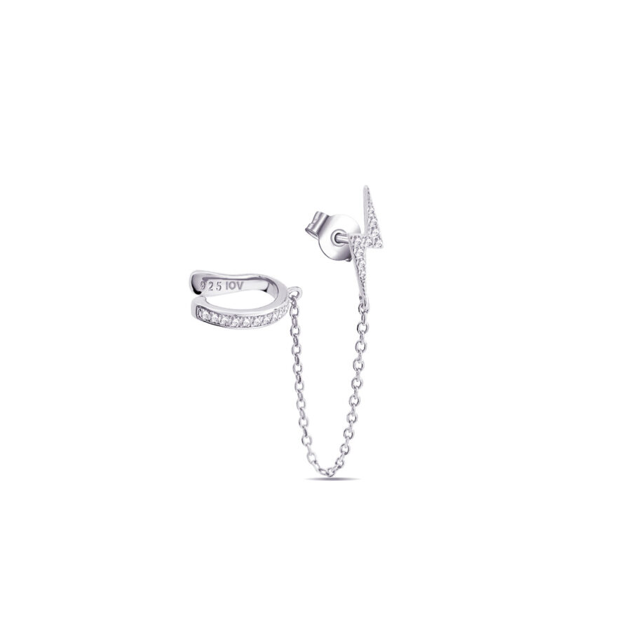 Bolt shape linked to earcuff. - Image 2