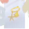 star and shell shape earcuff.