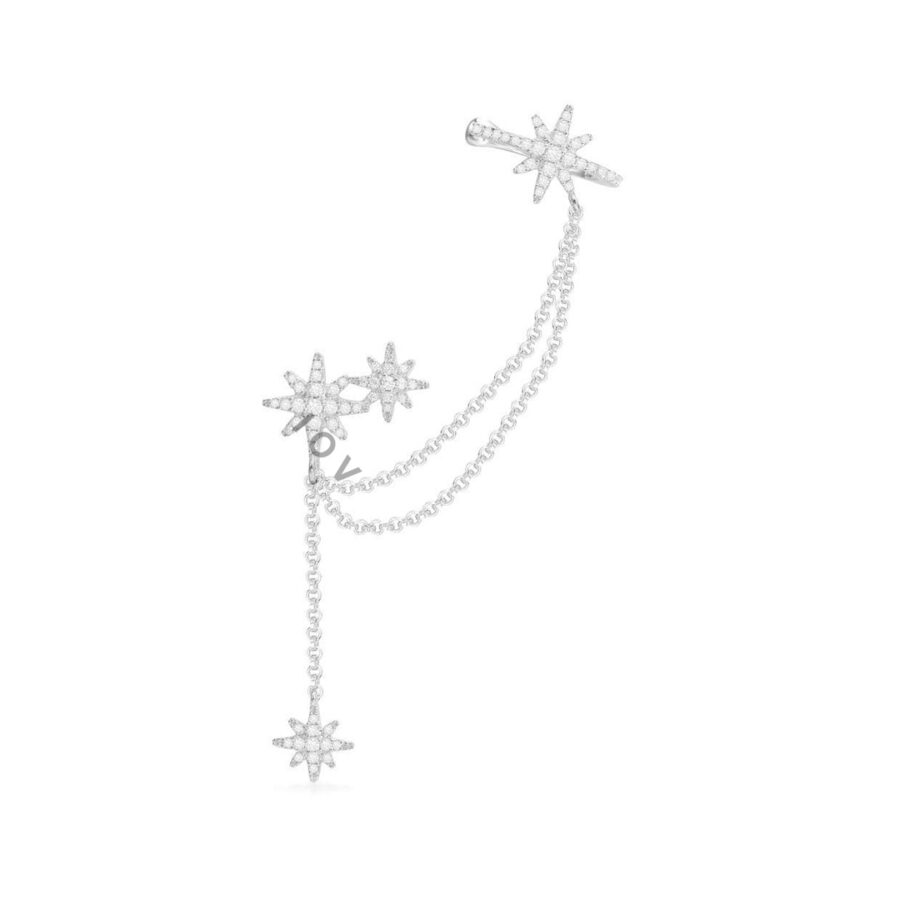 stars stud and cuff earring.