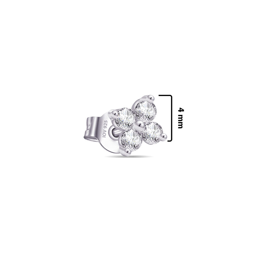 four stones stud earring. - Image 3