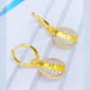 sea shell shape dangling hoop earrings