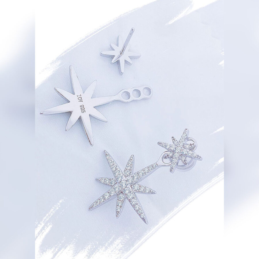 back and front stars earrings.