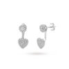 back and front heart shape earrings.