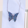 multicolor butterfly necklace.