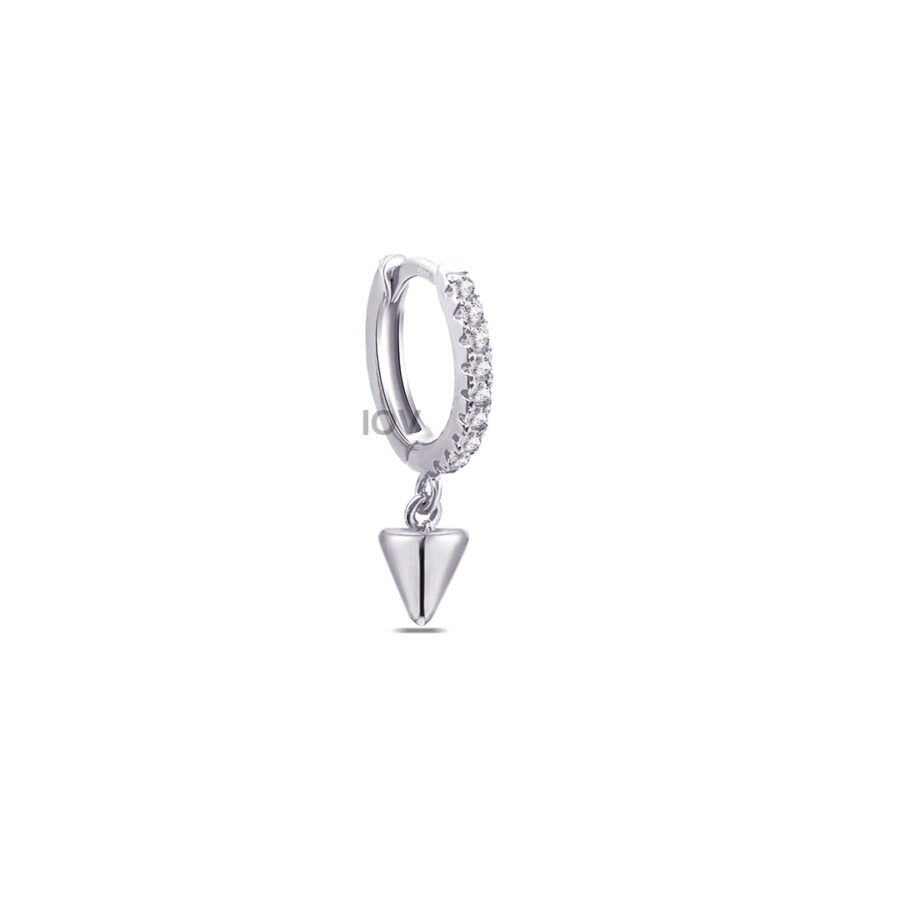 cone shape dangling hoop earring. - Image 2