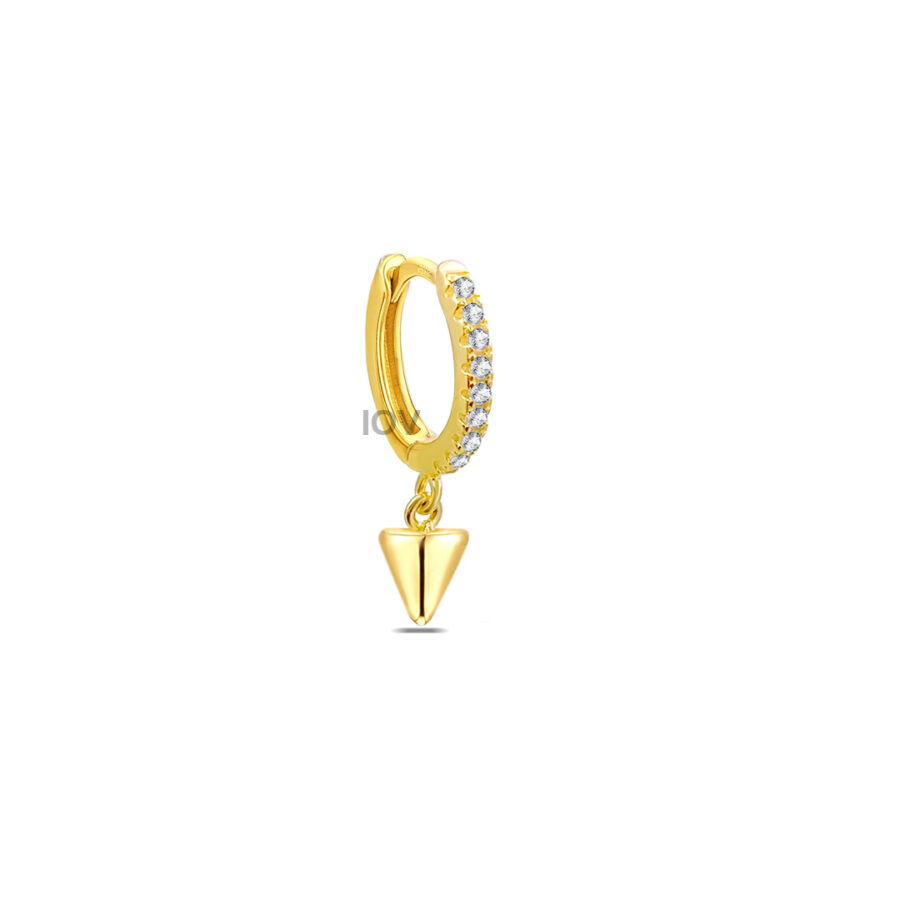 cone shape dangling hoop earring.