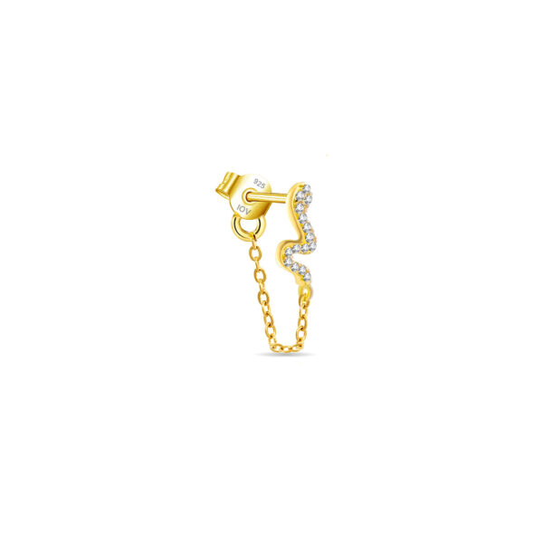 snake chain back and front earring.