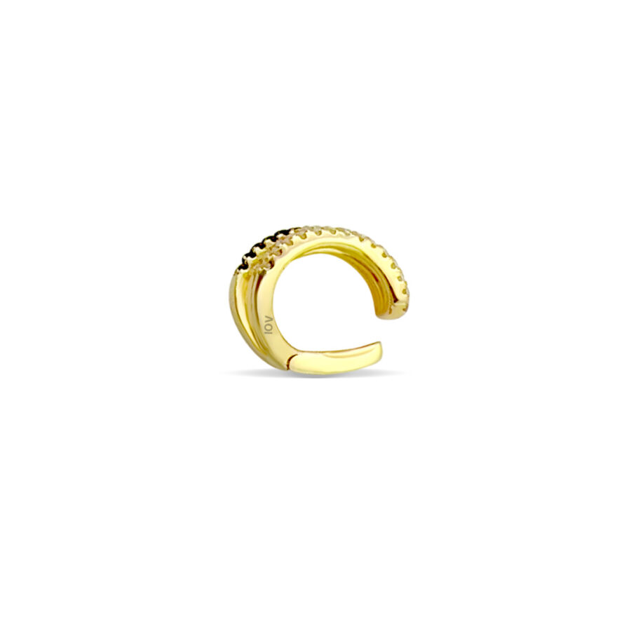 multi lines earcuff with onyx stones. - Image 2