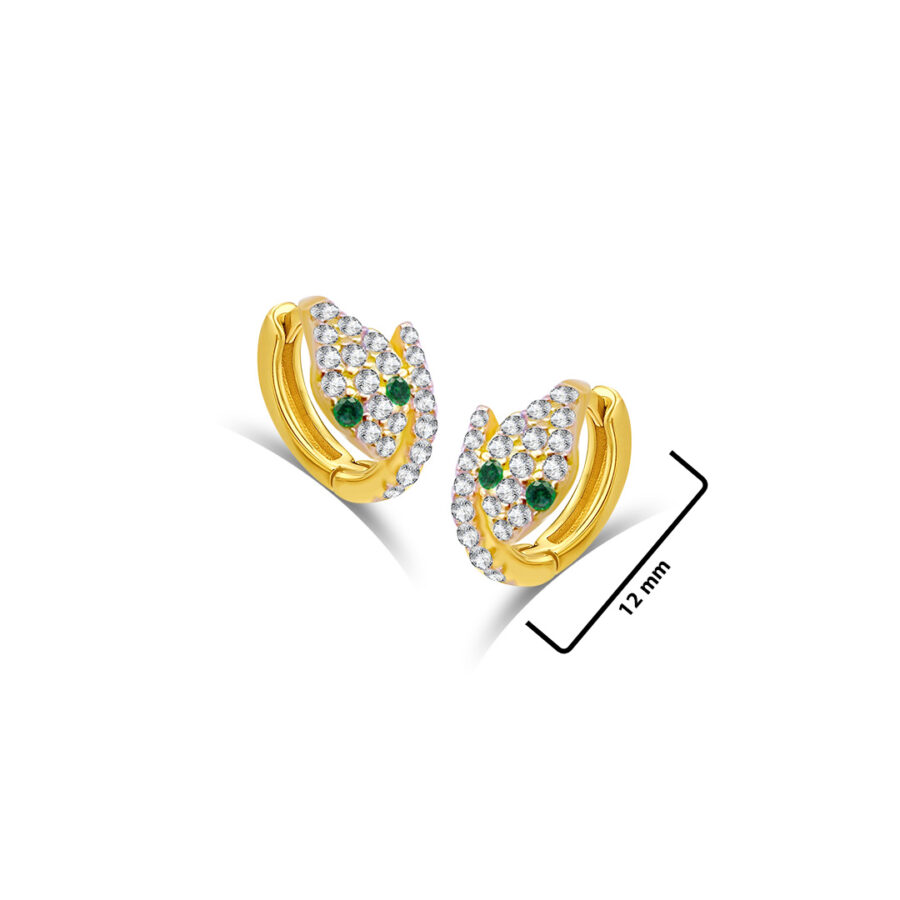 snake shape hoop earrings. - Image 2
