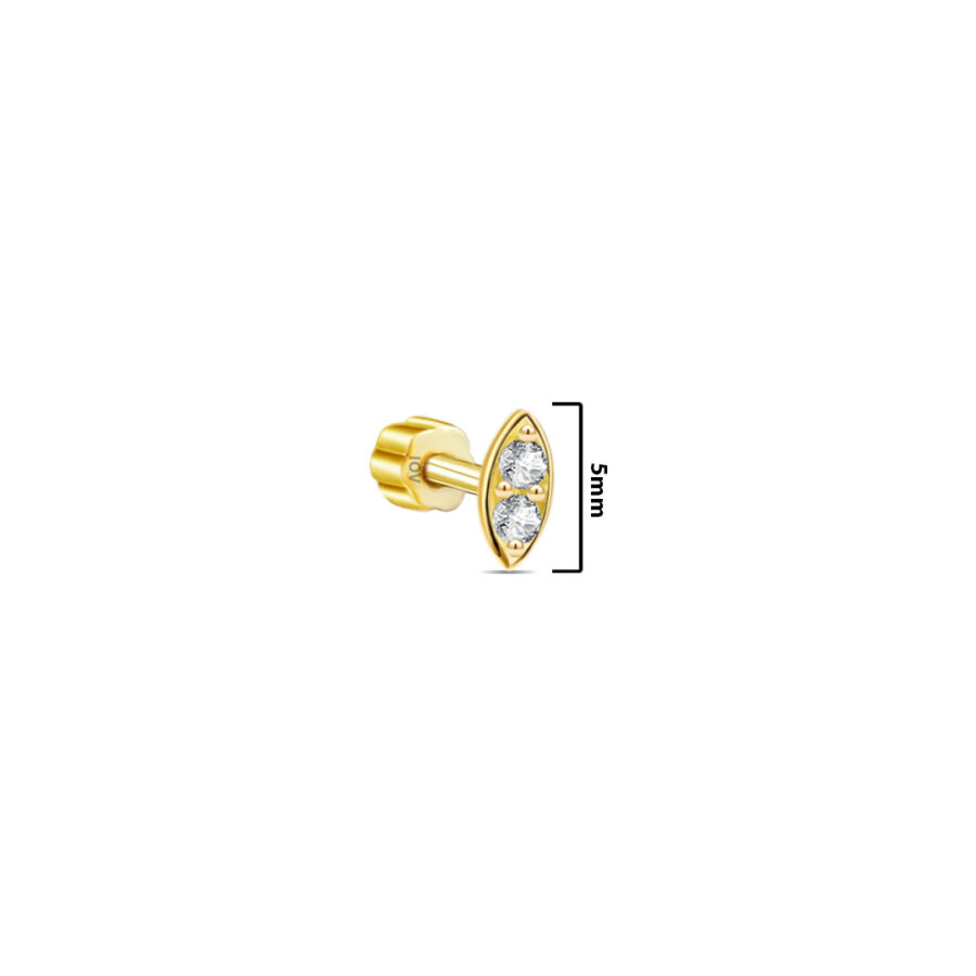 marquise shape flatback earring. - Image 2