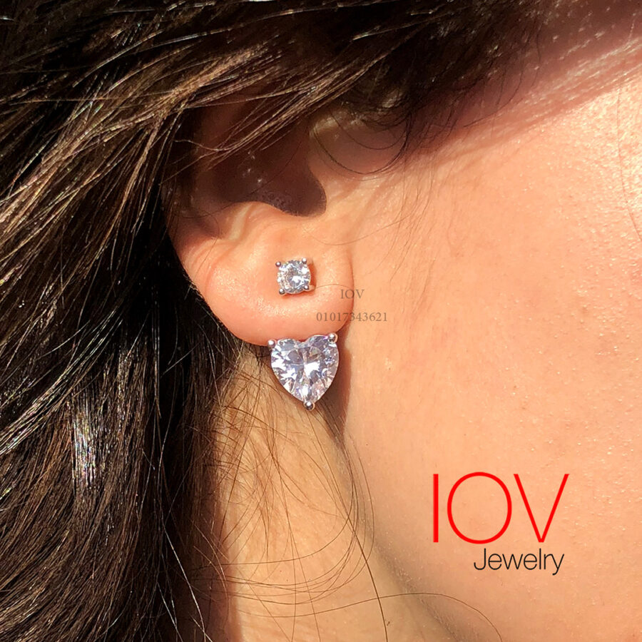 back and front heart shape earrings.