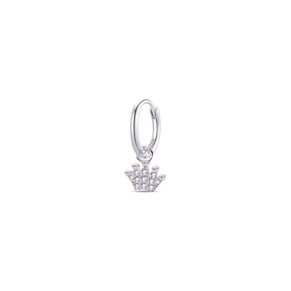 plain hoop earring with removable crown shape.