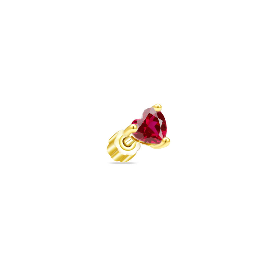 heart shape flatback piercing earring. - Image 3