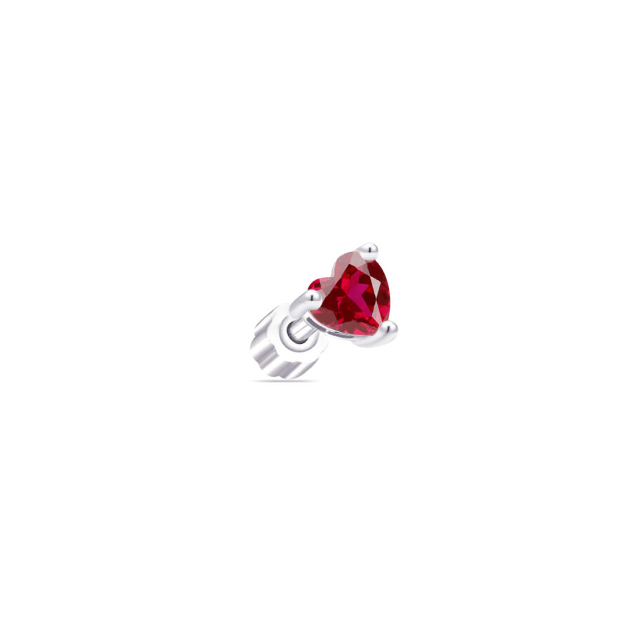 heart shape flatback piercing earring. - Image 4