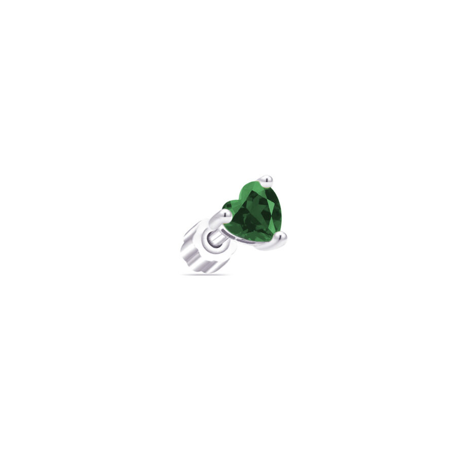 heart shape flatback piercing earring. - Image 5