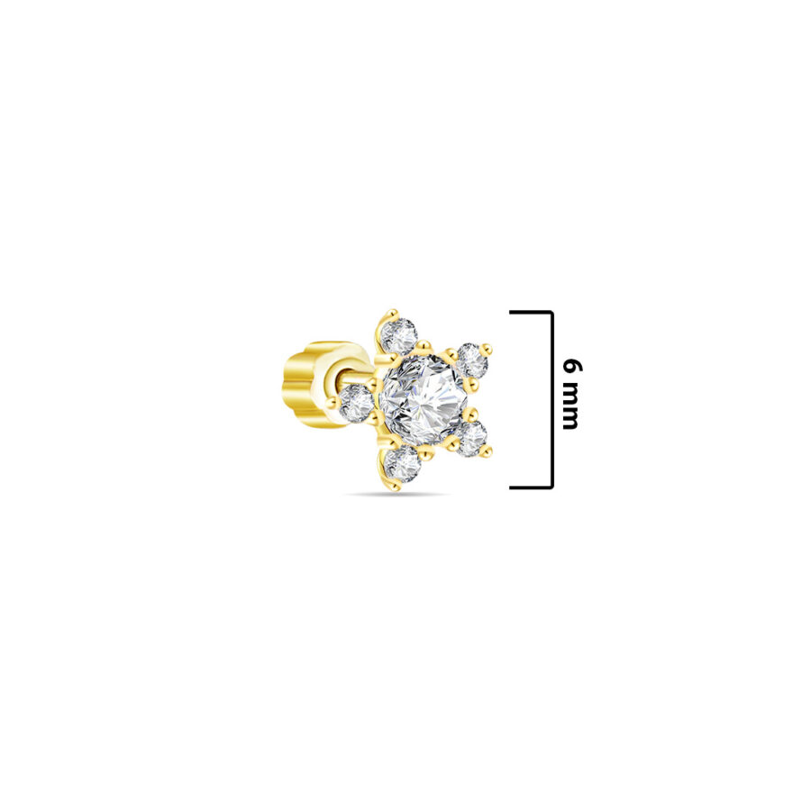 star shape flatback earring. - Image 2