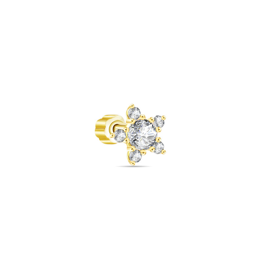 star shape flatback earring.