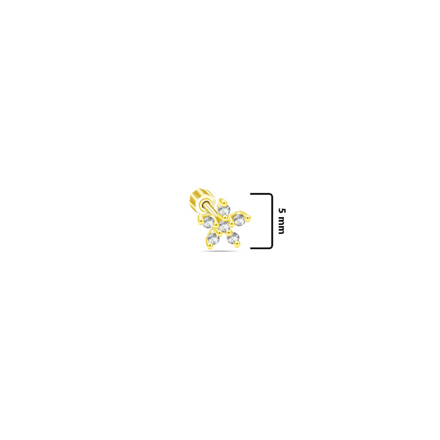 5 mm flower shape flatback earring. - Image 2