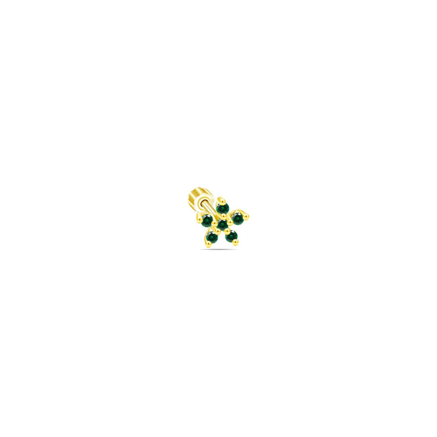 5 mm flower shape flatback earring. - Image 3