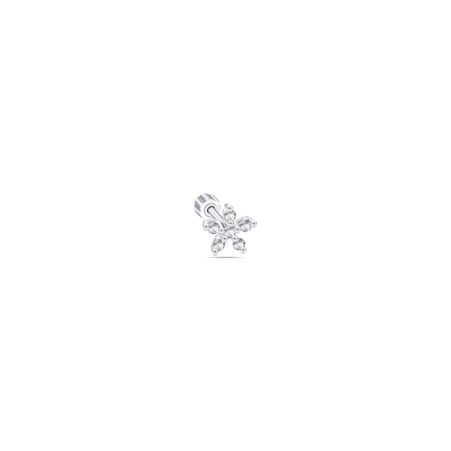 5 mm flower shape flatback earring. - Image 4