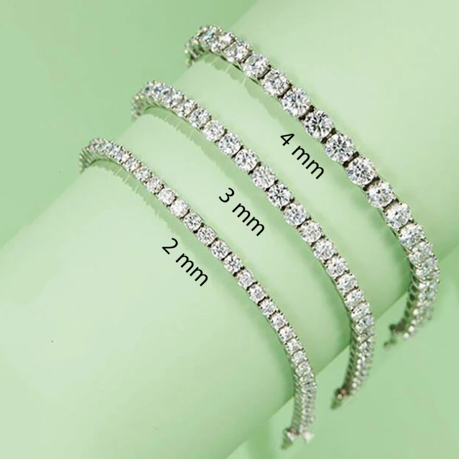 sterling silver tennis bracelets. - Image 2