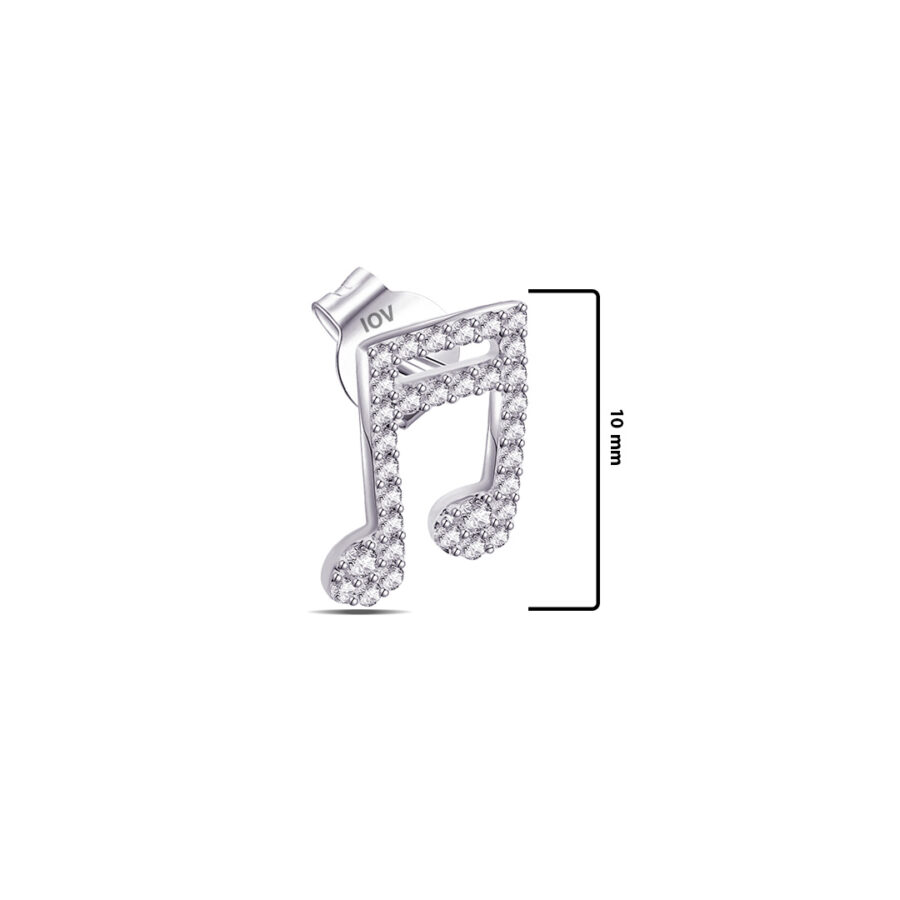 music keys signs stud earrings. - Image 2