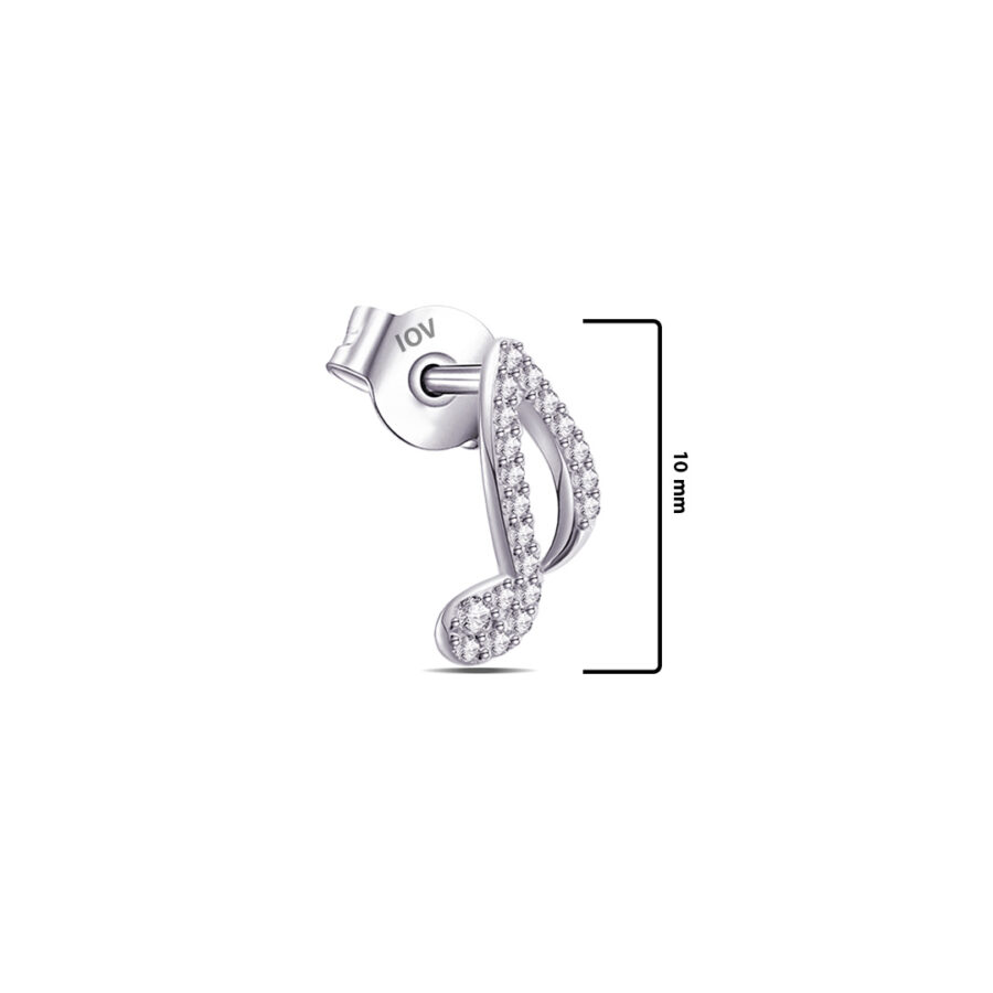 music keys signs stud earrings. - Image 3