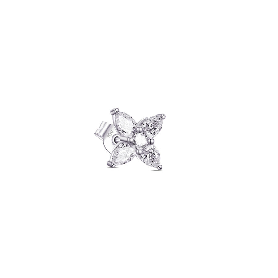 flower shape with pear and round stones.